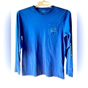 Vineyard Vines size Youth XL (18) long sleeve tshirt/logo/blue